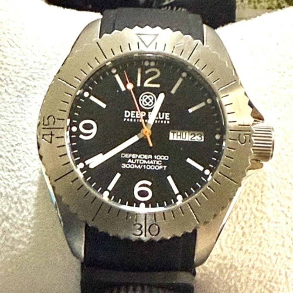 DEEP BLUE Defender Day Date Luxury Sport Dive Watch